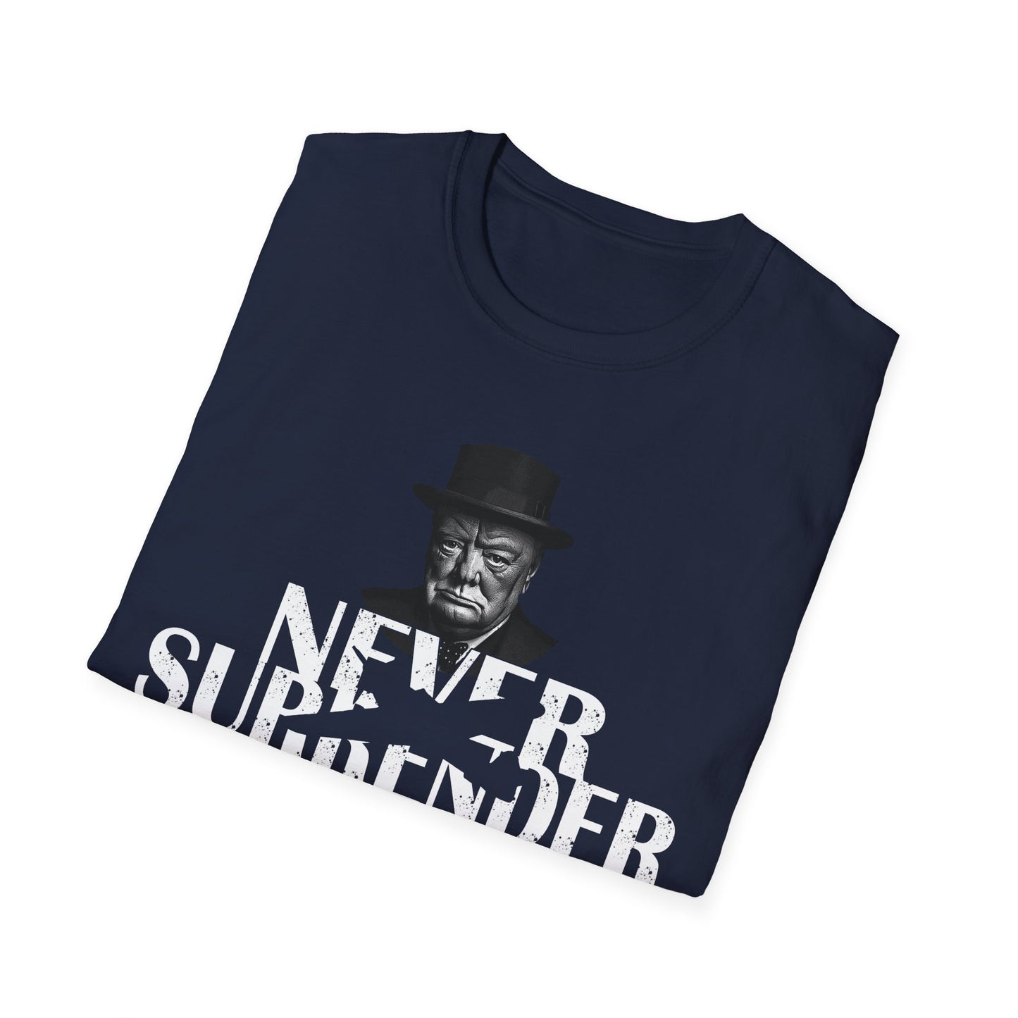 Classic Churchill Never Surrender History T-Shirt