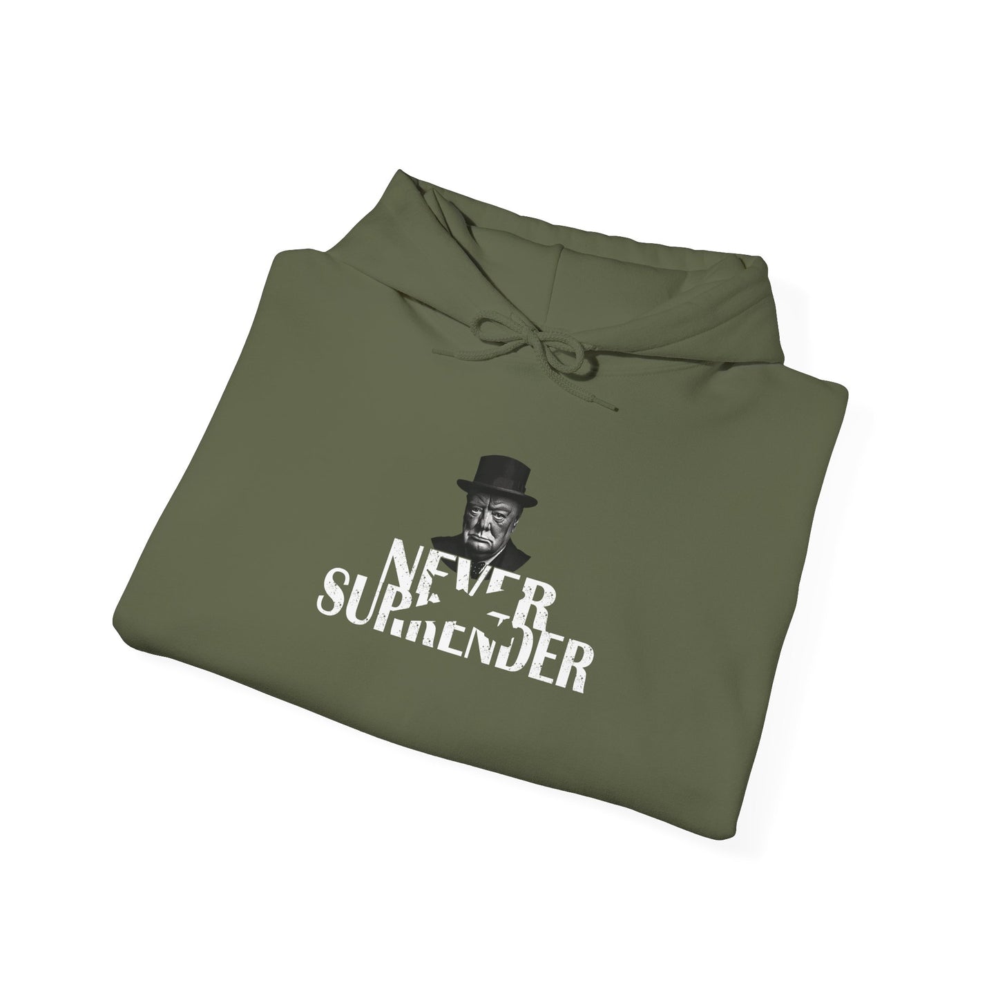 Classic Churchill Never Surrender Hoodie