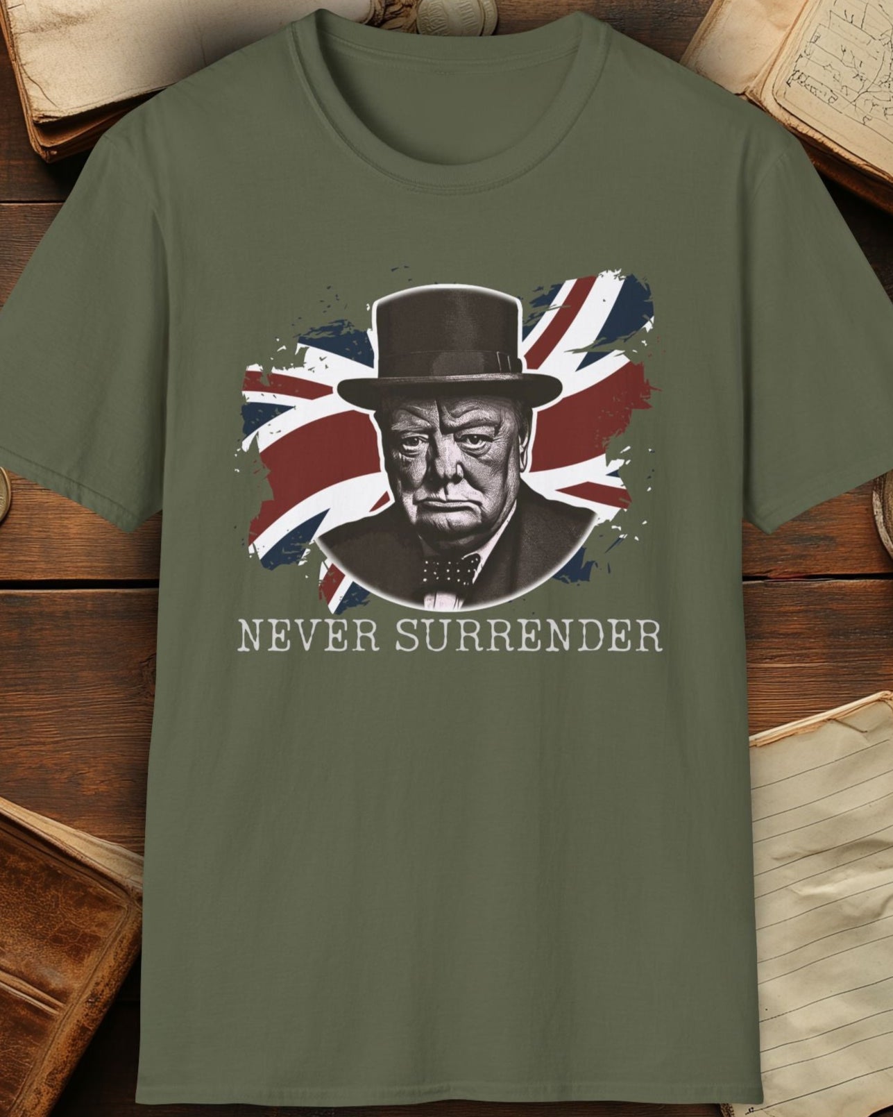 UK Never Surrender Winston Churchill T-Shirt