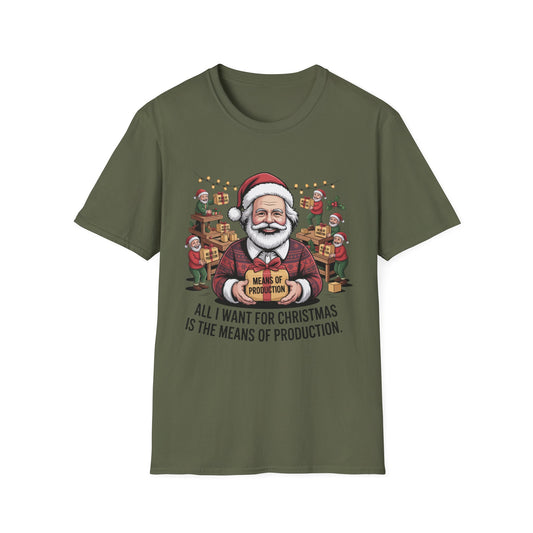 Karl Marx – “All I Want for Christmas is the Means of Production” T-Shirt