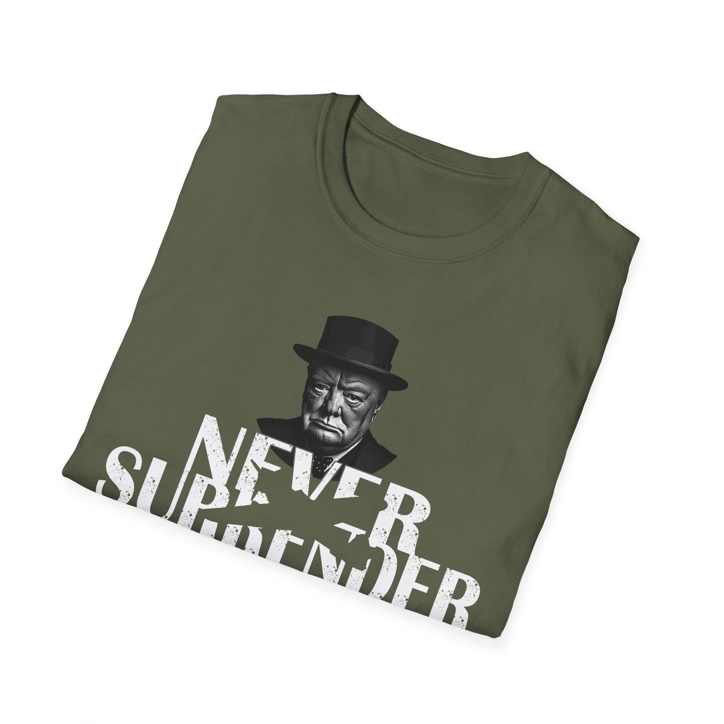 Classic Churchill Never Surrender History T-Shirt