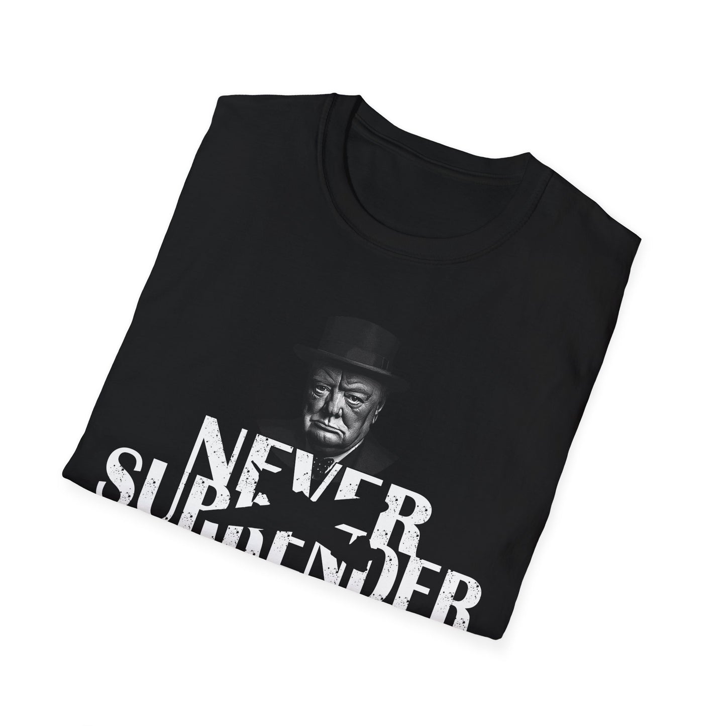 Classic Churchill Never Surrender History T-Shirt