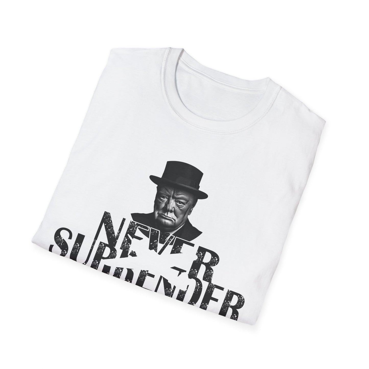 Classic Churchill Never Surrender History T-Shirt