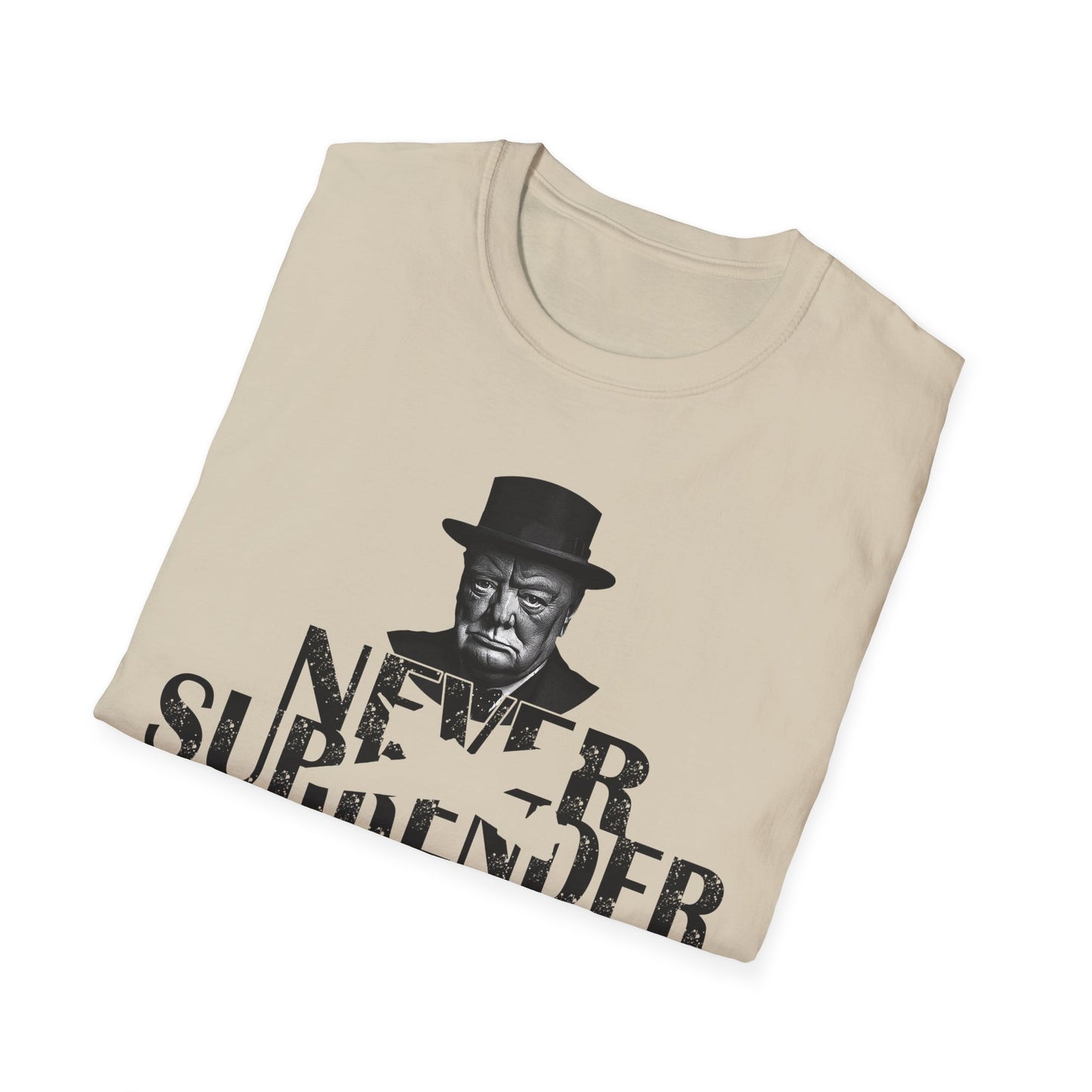 Classic Churchill Never Surrender History T-Shirt