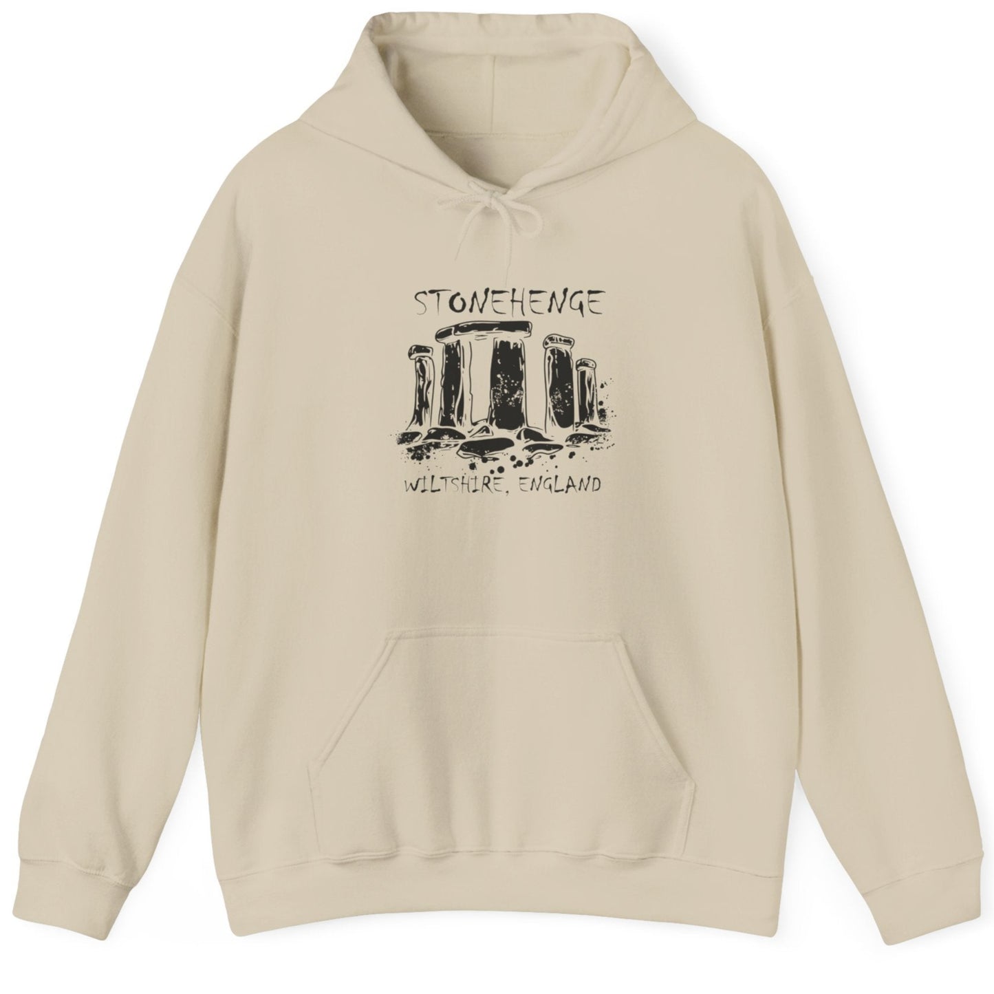 Sand Hoodie with the text "Stonehenge" and a image of Stonehenge.