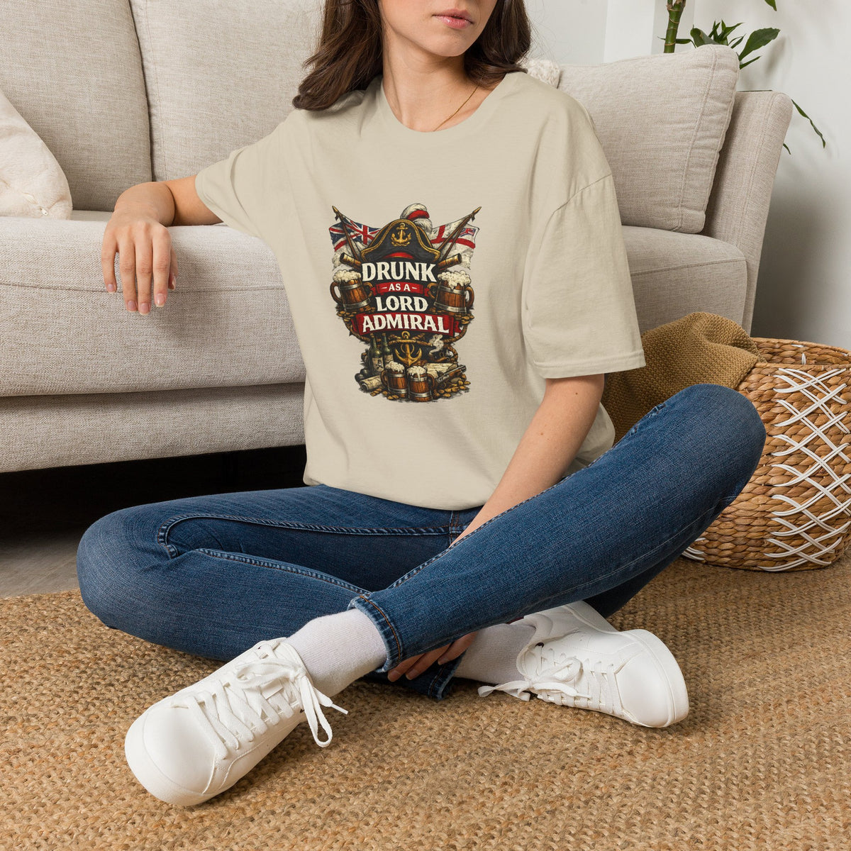 Drunk as a Lord Admiral T-Shirt — Nautical Vintage Pub Humor Tee