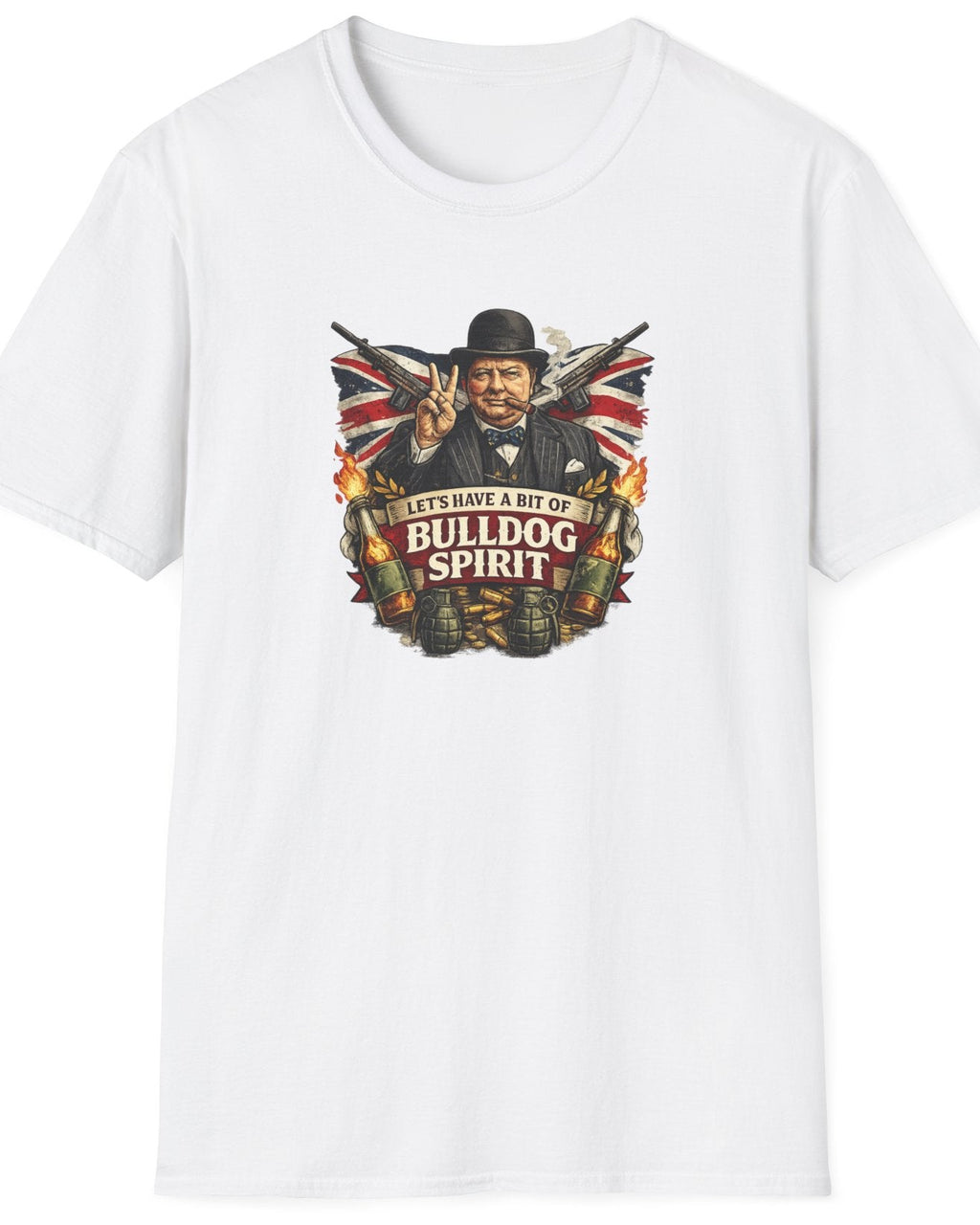 White t-shirt with a graphic of a cat lifting weights and 'Purr-Sonal Trainer' text on a white background