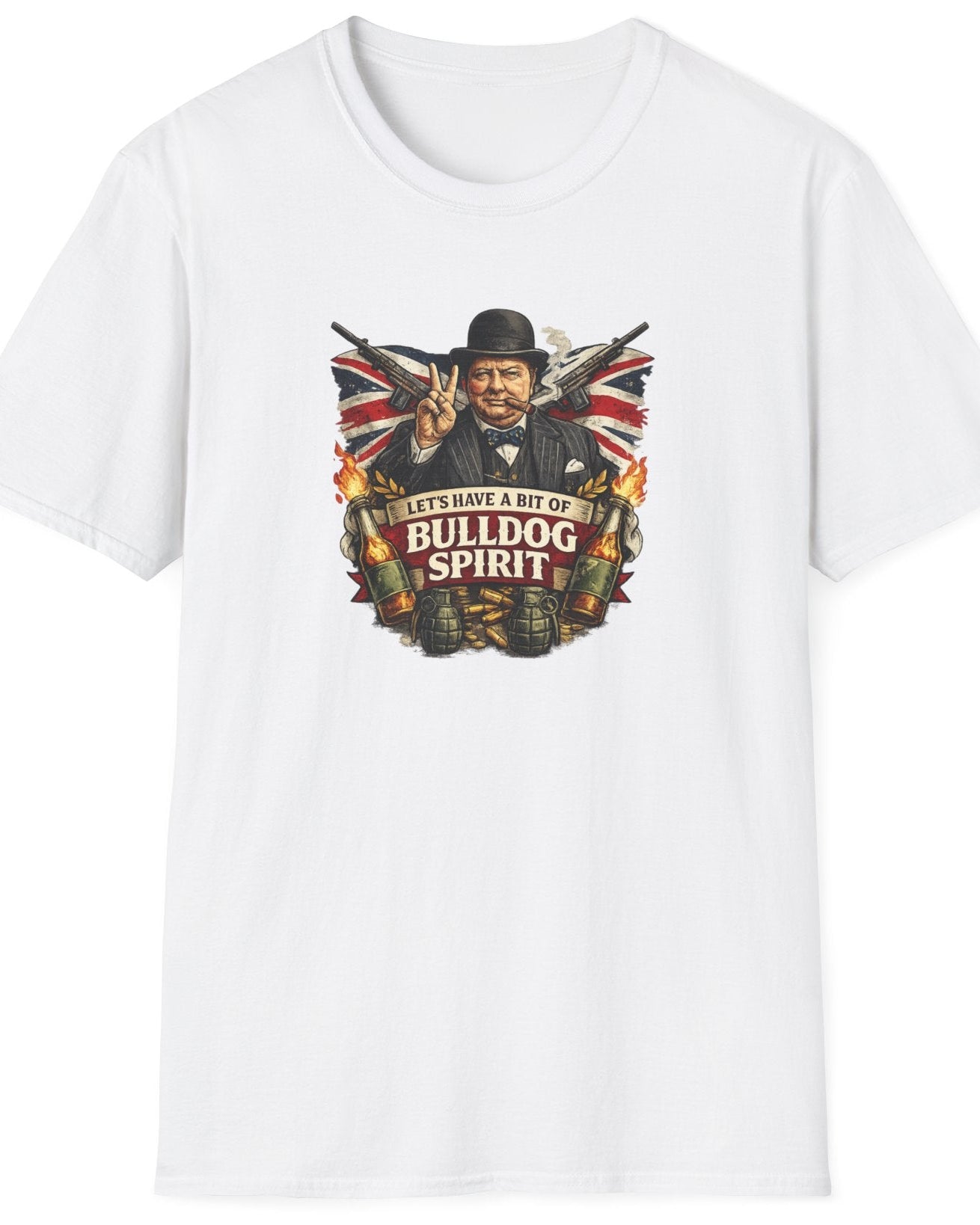 White t-shirt with a graphic of a cat lifting weights and 'Purr-Sonal Trainer' text on a white background