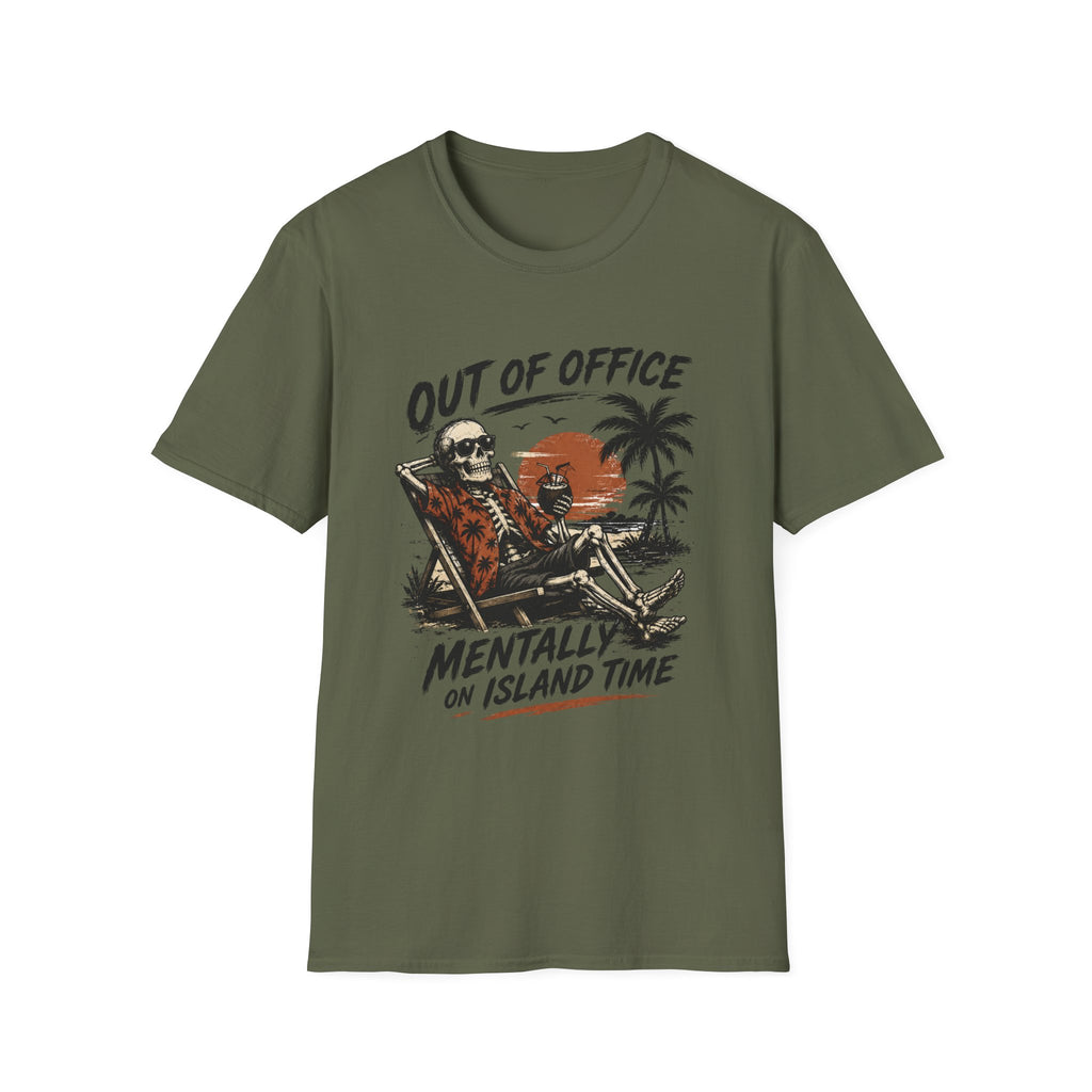 Out of Office "Mentally on Island Time" T-Shirt