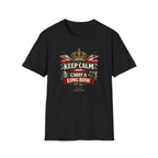 Keep Calm and Carry a Longbow T-Shirt — Vintage British Archer Graphic Tee