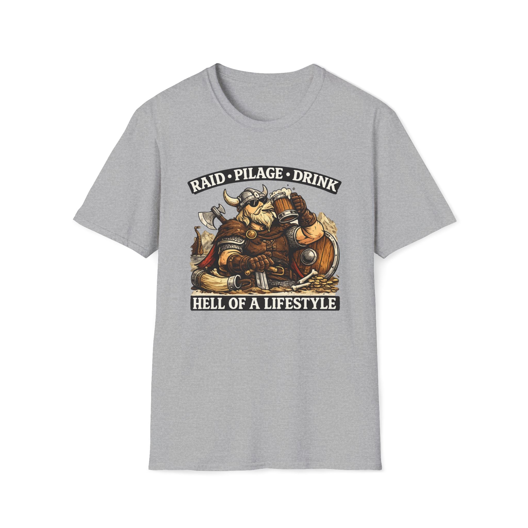 Viking "Raid • Pillage • Drink" T‑Shirt