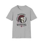 History Is Written By Warriors T-Shirt — Spartan Helmet Graphic Tee