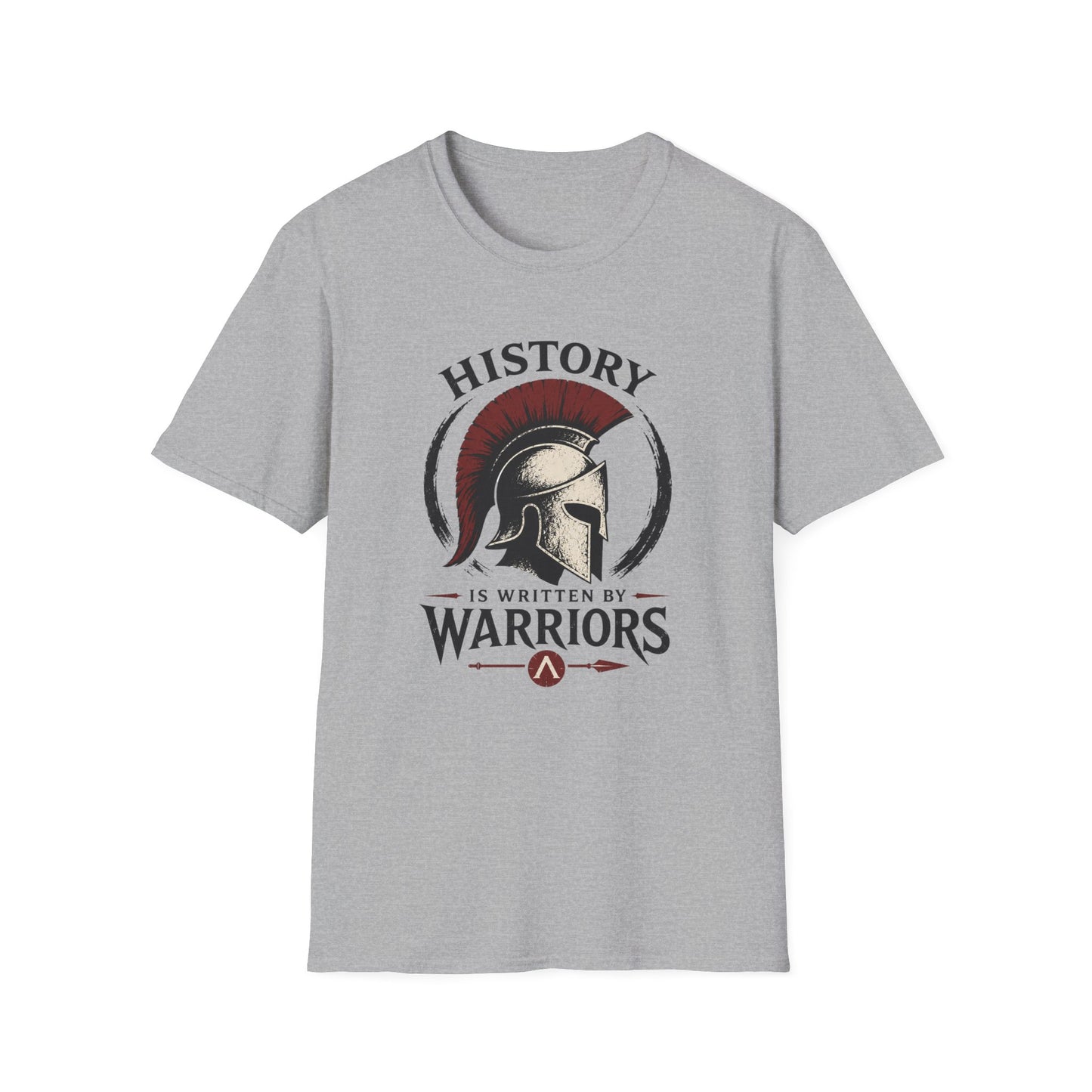History Is Written By Warriors T-Shirt — Spartan Helmet Graphic Tee