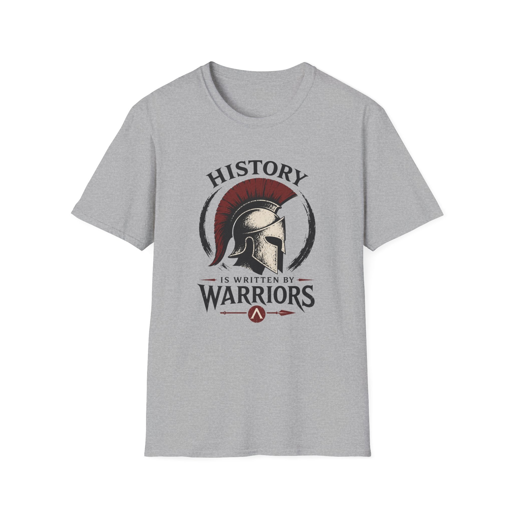 History Is Written By Warriors T-Shirt — Spartan Helmet Graphic Tee