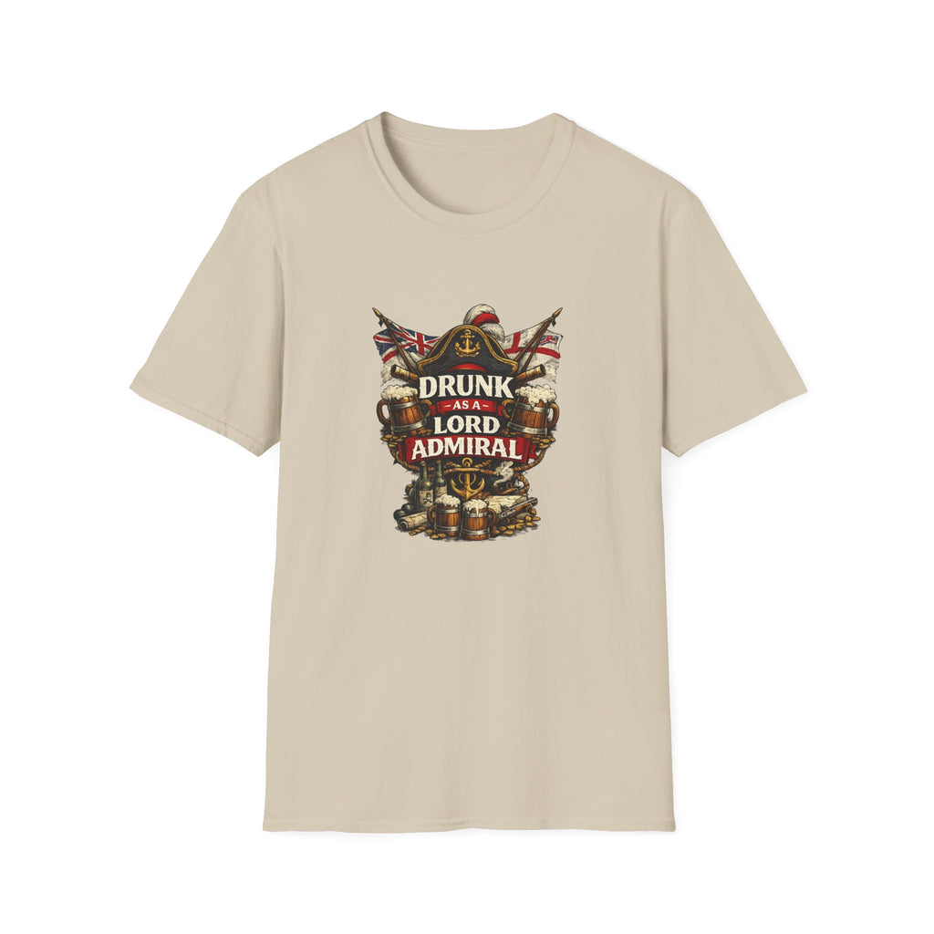 Drunk as a Lord Admiral T-Shirt — Nautical Vintage Pub Humor Tee