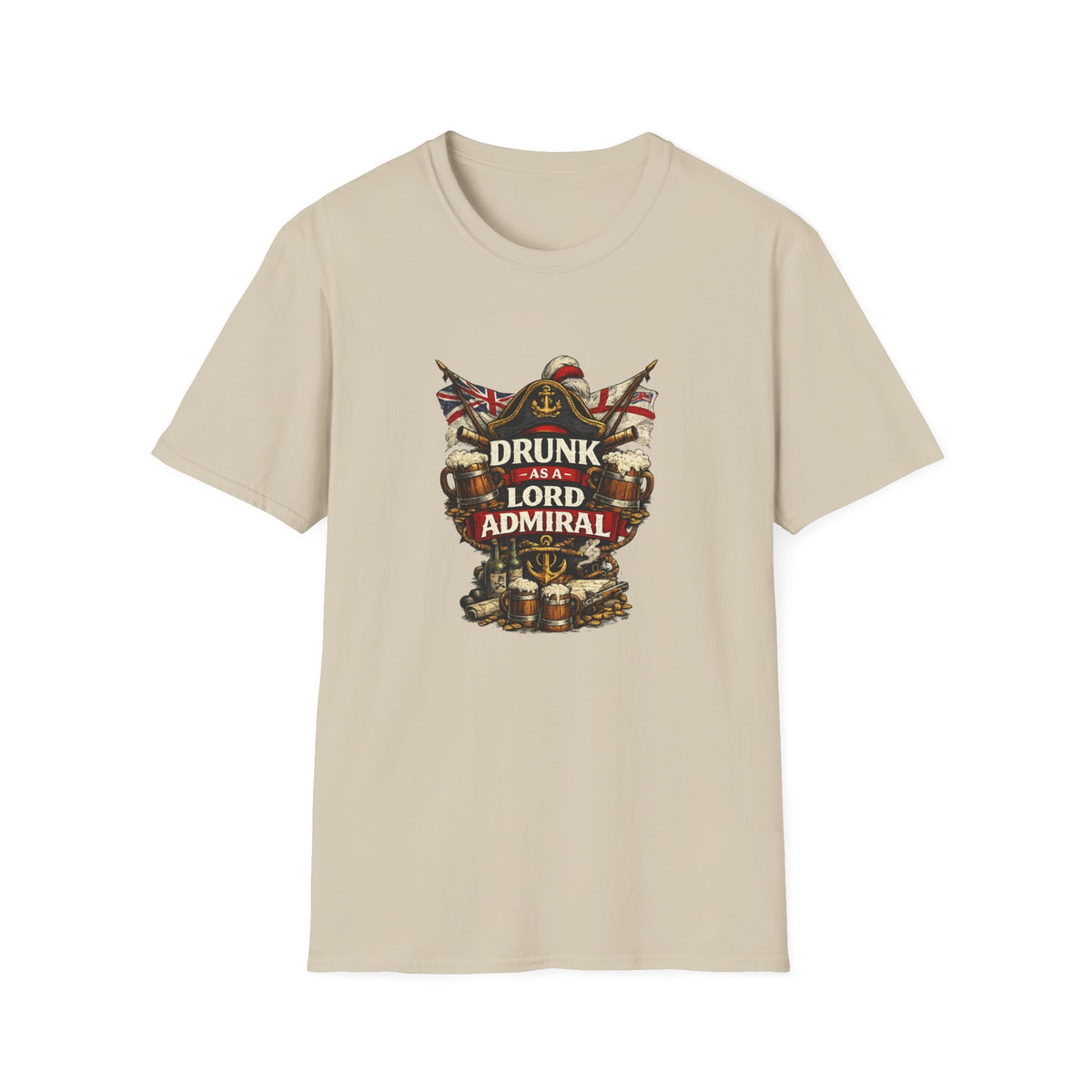 Drunk as a Lord Admiral T-Shirt — Nautical Vintage Pub Humor Tee