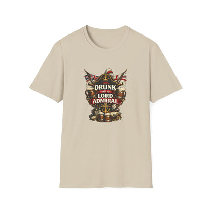 Drunk as a Lord Admiral T-Shirt — Nautical Vintage Pub Humor Tee