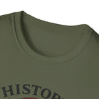 History Is Written By Warriors T-Shirt — Spartan Helmet Graphic Tee