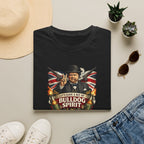 Bulldog Spirit T‑Shirt — 'Let's Have a Bit of Bulldog Spirit' Vintage Churchill Tee