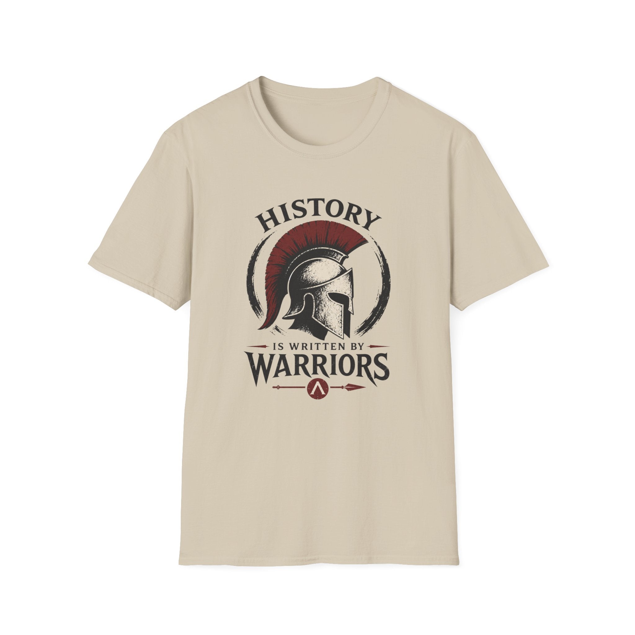 History Is Written By Warriors T-Shirt — Spartan Helmet Graphic Tee