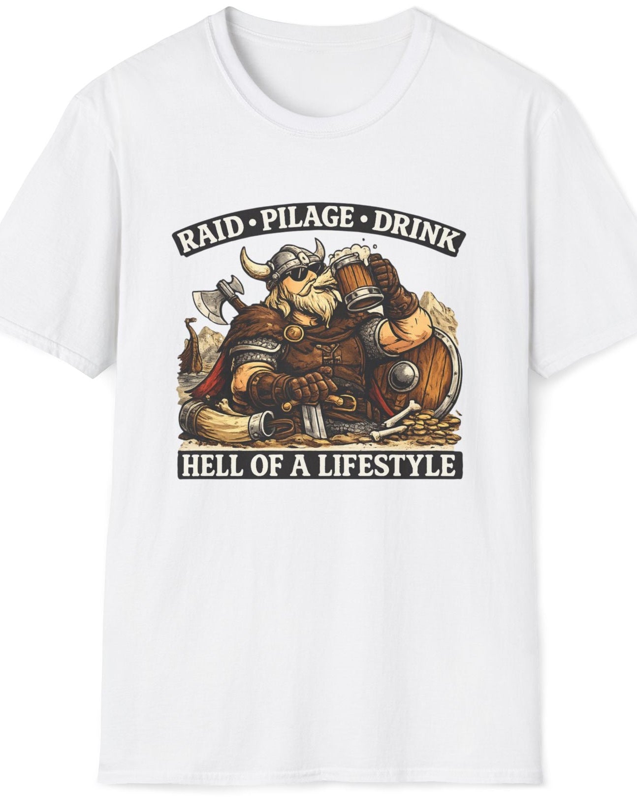 Viking "Raid • Pillage • Drink" T‑Shirt