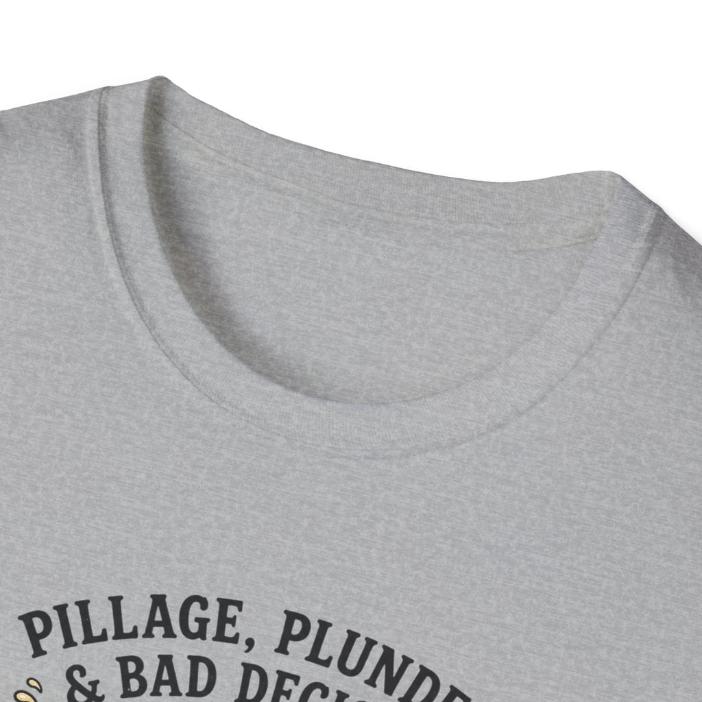 Viking T‑Shirt — "Pillage, Plunder & Bad Decisions" Graphic Tee