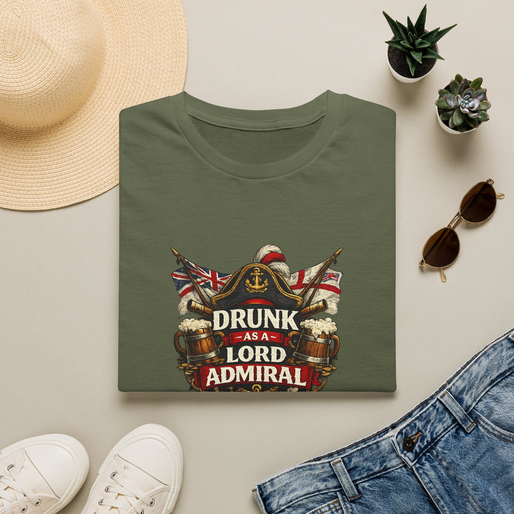 Drunk as a Lord Admiral T-Shirt — Nautical Vintage Pub Humor Tee