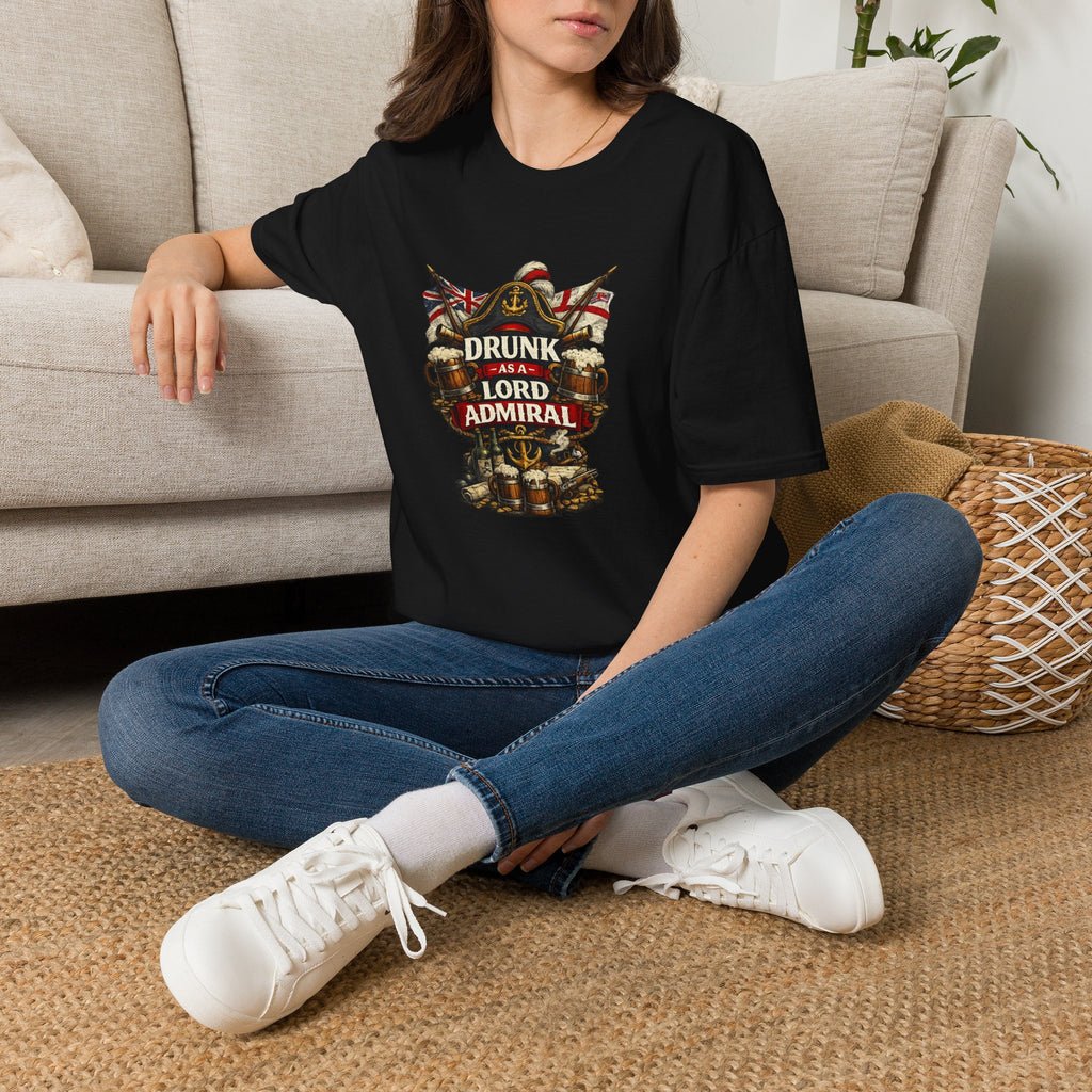 Drunk as a Lord Admiral T-Shirt — Nautical Vintage Pub Humor Tee