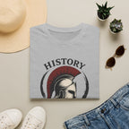 History Is Written By Warriors T-Shirt — Spartan Helmet Graphic Tee