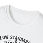 Viking Ship Tee — "Low Standards & High Seas" Graphic T-Shirt