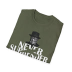 Classic Churchill Never Surrender History T-Shirt
