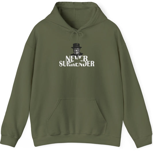 Classic Churchill Never Surrender Hoodie