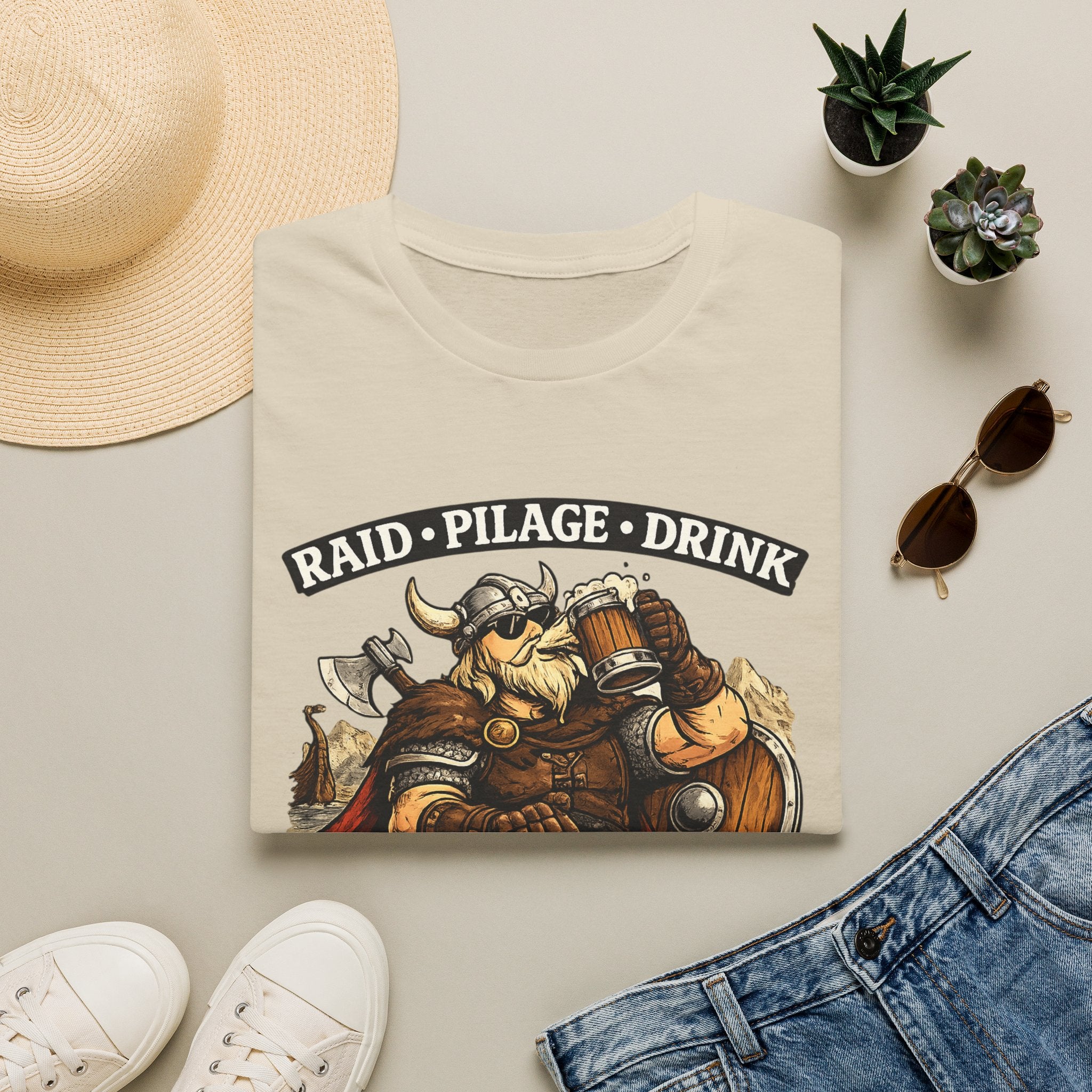 Viking "Raid • Pillage • Drink" T‑Shirt