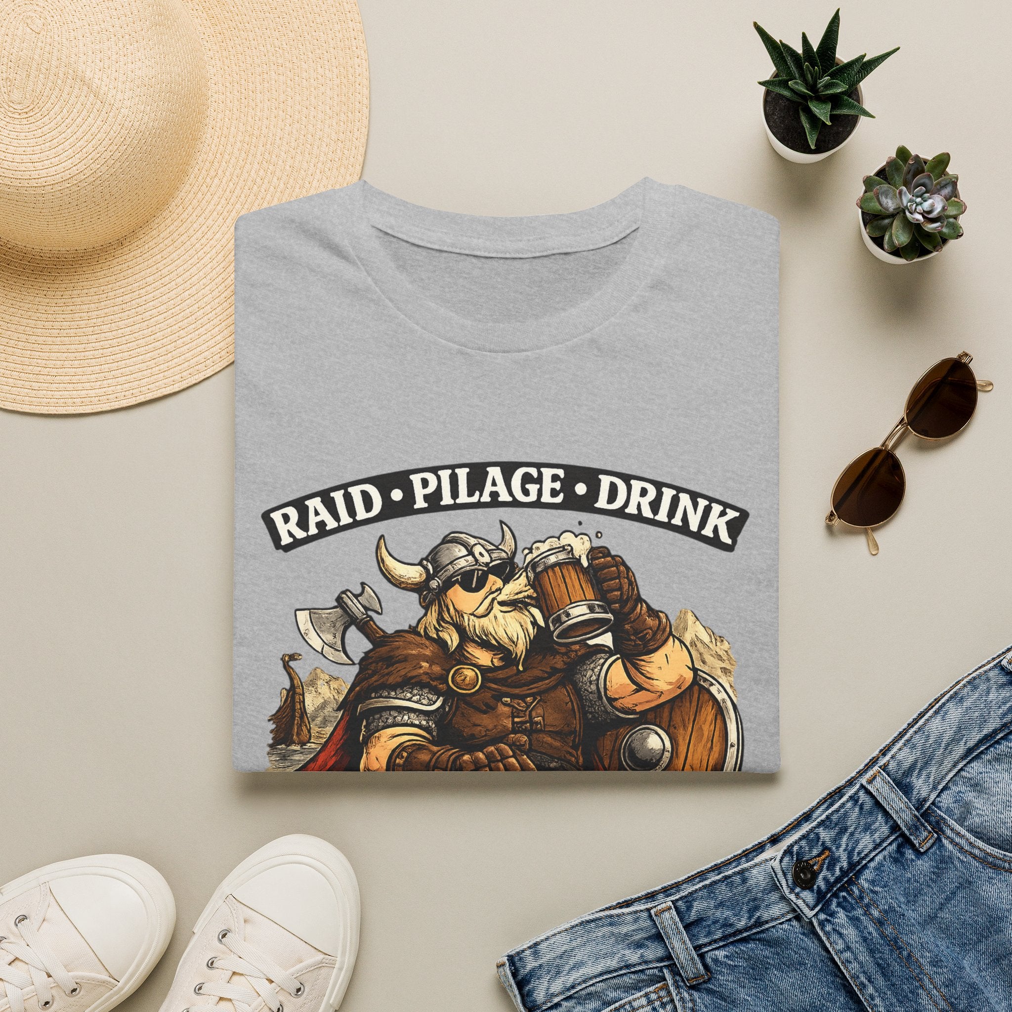 Viking "Raid • Pillage • Drink" T‑Shirt