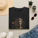 Astrology Muse T-Shirt — Cosmic Statue Sun & Moon Graphic Tee