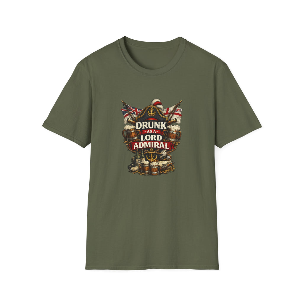 Drunk as a Lord Admiral T-Shirt — Nautical Vintage Pub Humor Tee