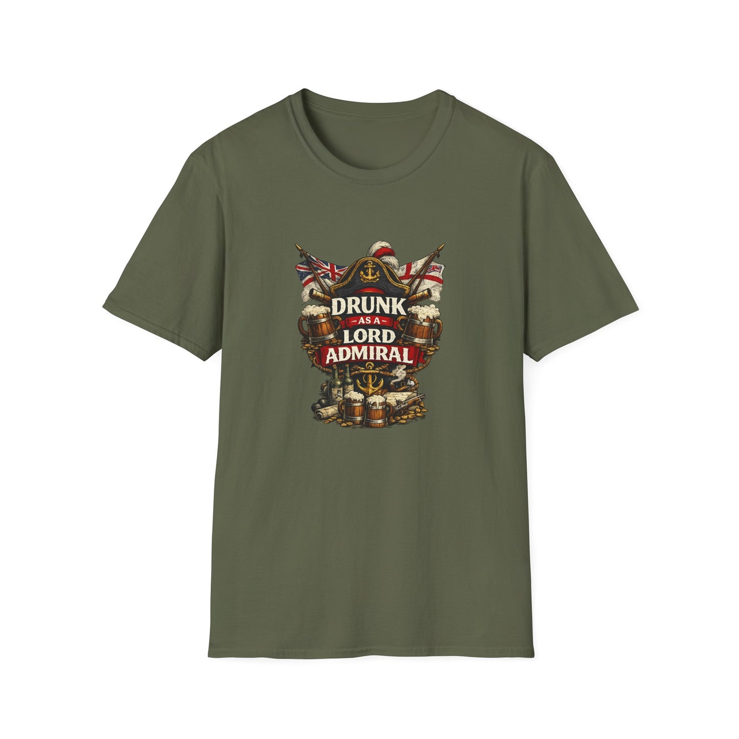 Drunk as a Lord Admiral T-Shirt — Nautical Vintage Pub Humor Tee