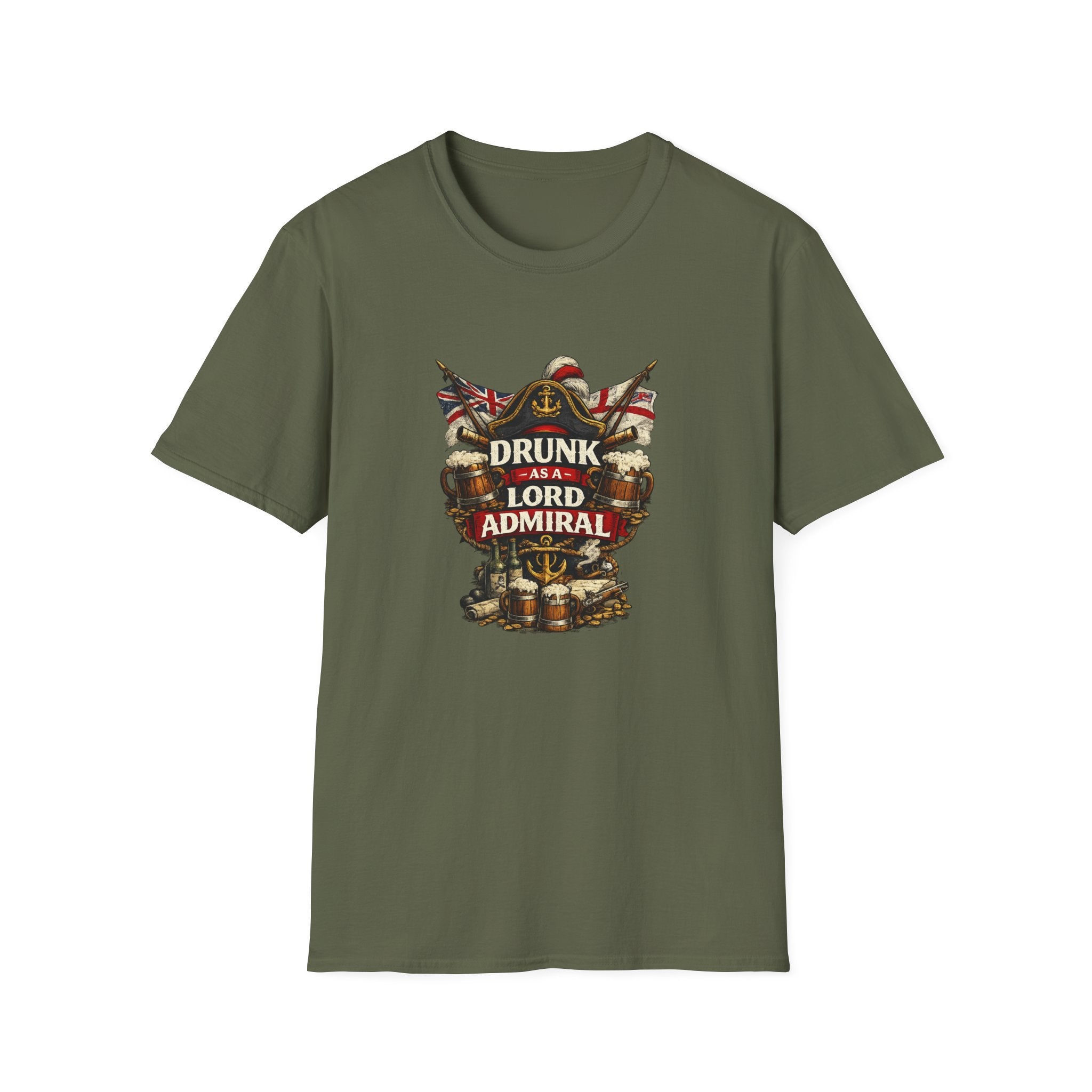 Drunk as a Lord Admiral T-Shirt — Nautical Vintage Pub Humor Tee