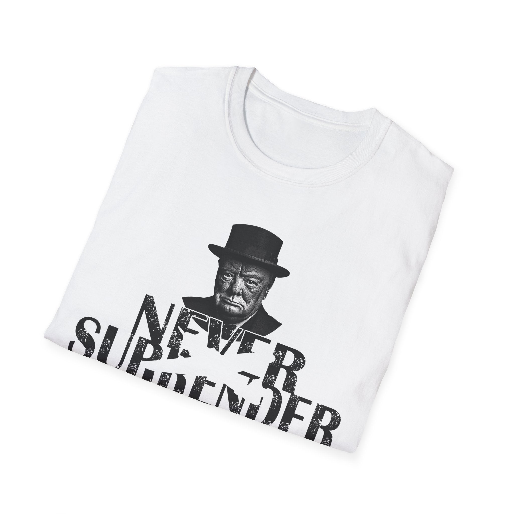 Classic Churchill Never Surrender History T-Shirt