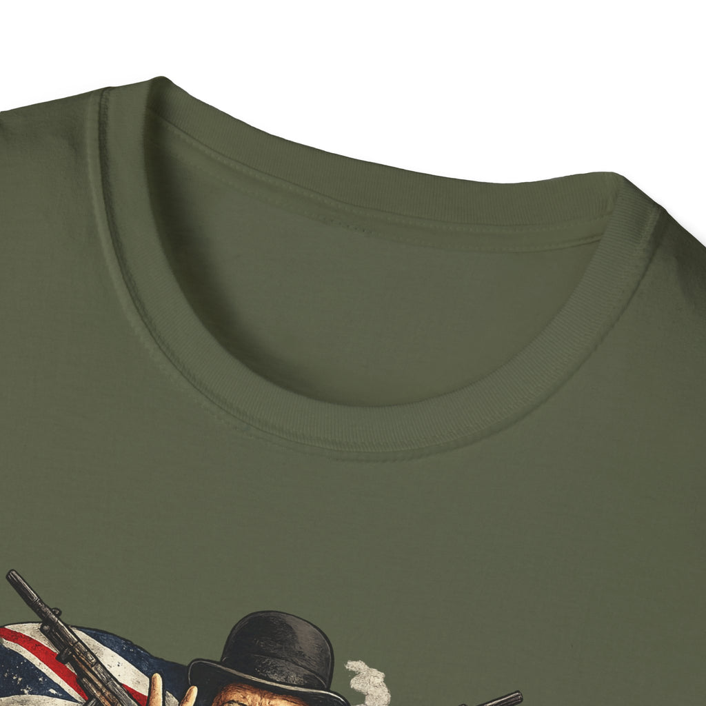 Bulldog Spirit T‑Shirt — 'Let's Have a Bit of Bulldog Spirit' Vintage Churchill Tee