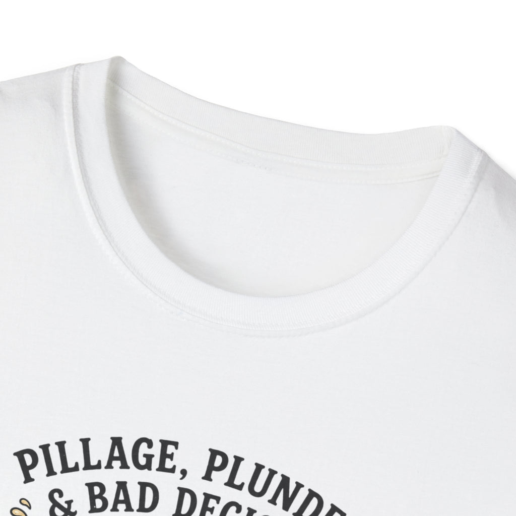 Viking T‑Shirt — "Pillage, Plunder & Bad Decisions" Graphic Tee