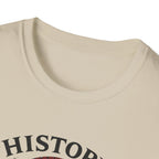 History Is Written By Warriors T-Shirt — Spartan Helmet Graphic Tee
