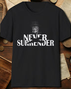 Classic Churchill Never Surrender History T-Shirt