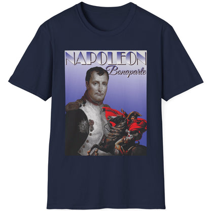 Navy T-Shirt with images of Napoleon very popular mens fashion