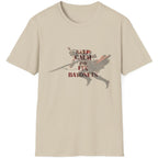 Sand coloured T-Shirt with the text "Keep Calm And Fix Bayonets" on top of a image of a old school soldier.
