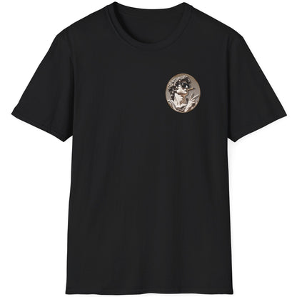 Black T-Shirt with a pocket rpint of the david statue