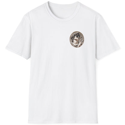 White T-Shirt with a pocket rpint of the david statue