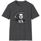 Heather Grey T-Shirt with an image King Henry VIII and the text "It's all in the execution".