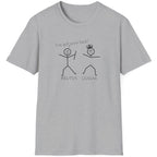 Grey T-Shirt with two stick figures and teh text "Ive got your back".