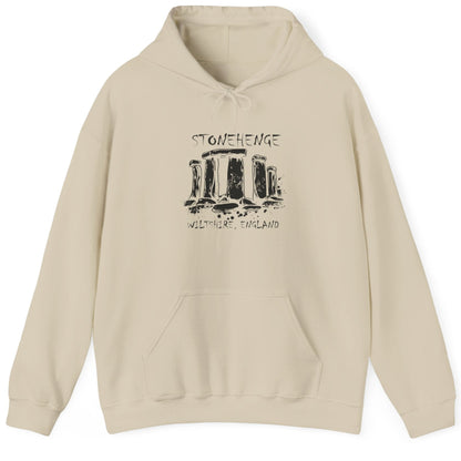Sand Hoodie with the text "Stonehenge" and a image of Stonehenge.